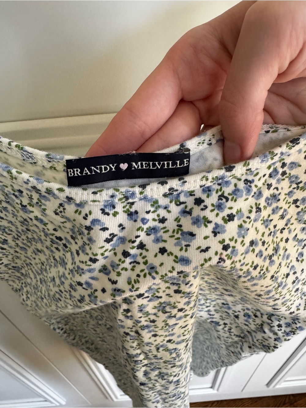 Brandy Melville Blue Floral Mini Dress - Picture 2 of 2